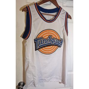 Space Jam Tune Squad Bill Murray #22 Jersey Stitched Authentic White Sz Large L